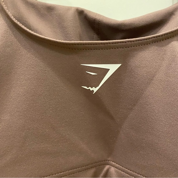Gymshark Longline Sports Bra Brown Size S - Picture 4 of 5
